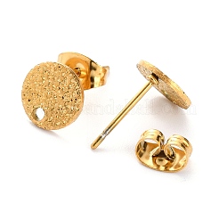 Ion Plating(IP) 304 Stainless Steel Stud Earring Findings&nbsp;STAS-O144-01A-G