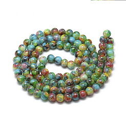 Baking Paint Glass Beads Strands&nbsp;X-DGLA-S115-8mm-S36