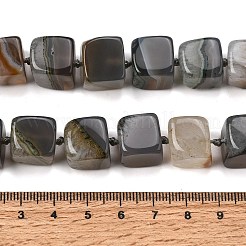 天然石瑪瑙ビーズ連売り  キューブ  12~14x12~14x12~14mm  穴：1.2~1.5mm  約25個/連  15.16''~15.35''（38.5~39センチメートル）&nbsp;G-F820-I01-01