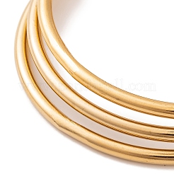 7Pcs PVD Vacuum Plating 304 Stainless Steel Bangles Set for Women&nbsp;BJEW-A011-09D-G