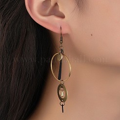 Asymmetric Alloy Dangle Earrings&nbsp;FS-WG7C7E4-01