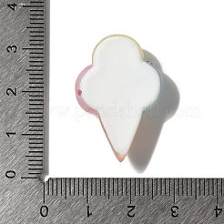 夏をテーマにした不透明樹脂カボション  グリッターパウダー付き  アイスクリーム  29.5x21x9.5mm&nbsp;RESI-G106-01E