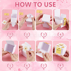 Folding Square Paper Candy Boxes&nbsp;CBOX-WH0001-E01
