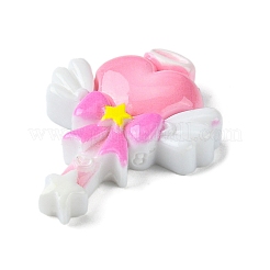Pink Theme Opaque Resin Decoden Cabochons&nbsp;RESI-C045-06D