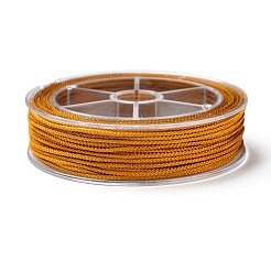 編み込みナイロン糸  マンボスレッド  ジュエリー作りのための  ゴールデンロッド  1.5mm  約19.68ヤード（18m）/ロール&nbsp;NWIR-F010-10