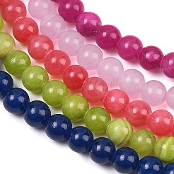 Natural White Jade Beads Strands&nbsp;G-G756-M-6mm