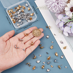 60Pcs 2 Colors 304 Stainless Steel Stud Earring Findings&nbsp;STAS-BBC0005-65