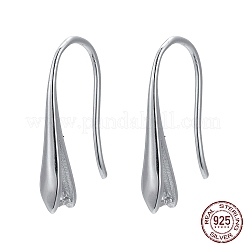 Anti-Tarnish Rhodium Plated 925 Sterling Silver Earring Hooks&nbsp;STER-K168-116P