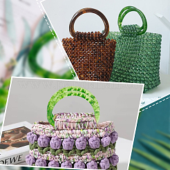Resin Imitation Jade Bag Handles&nbsp;FIND-WH0128-03