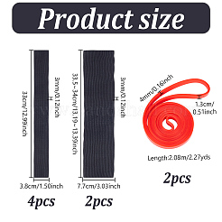 ヨガとパワーリフティング用の8種類のTPEとゴムの抵抗バンド3個。  ミックスカラー  13~77x3~4mm&nbsp;AJEW-NB0007-22