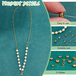 500Pcs 10 Styles Tibetan Style Alloy Spacer Beads&nbsp;TIBEB-PH0004-97
