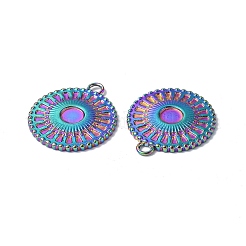 Ion Plating(IP) 304 Stainless Steel Pendant Cabochon Settings&nbsp;STAS-C066-13M