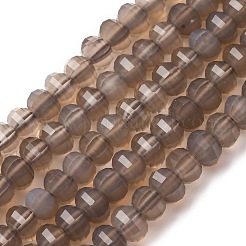 Natural Grey Agate Beads Strands&nbsp;G-P587-D04-01