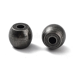 316サージカルステンレスビーズ  バレル  アンティークシルバー  7x6mm  穴：2mm&nbsp;STAS-K276-01AS