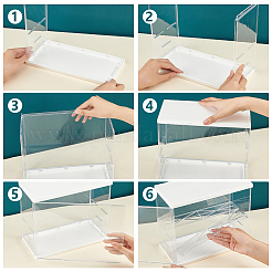 Assembled Rectangle Acrylic Action Figures Display Boxes&nbsp;ODIS-WH0017-096B