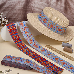 Ethnic Style Polyester Ribbons&nbsp;OCOR-WH0105-108