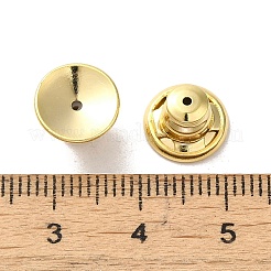 真鍮のスタッドピアスのパーツ  カドミウムフリー＆鉛フリー  ラウンド  24KGP本金メッキ  10x7mm  穴：1mm&nbsp;FIND-Z039-10B-G