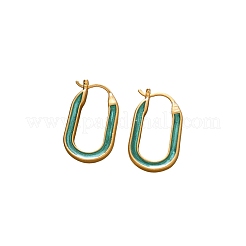 Brass Enamel Hoop Earrings&nbsp;WG72E93-01
