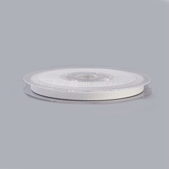 レーヨンとコットンリボン  ツイルテープリボン  ヘリンボーンリボン  ホワイト  1/4インチ（6mm）  約50ヤード/ロール（45.72メートル/ロール）&nbsp;SRIB-F007-000-6mm