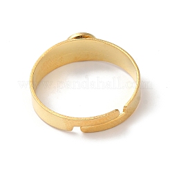 Adjustable 304 Stainless Steel Finger Rings Components&nbsp;STAS-F149-21G-C