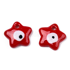 Handmade Evil Eye Lampwork Pendants&nbsp;LAMP-TAC0011-02F