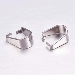 Tarnish Resistant 201 Stainless Steel Snap on Bails&nbsp;STAS-F117-16P-5x10