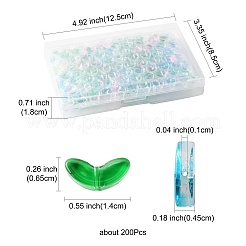200Pcs Spray Painted Transparent Glass Beads&nbsp;GLAA-FS0002-54A