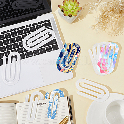 10Pcs Sublimation Blank Thermal Acrylic Paper Clips&nbsp;AJEW-CP0006-83C