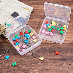 プラスチックビーズ収納ケース  正方形  透明  10.7x10.7x3.4cm  インナーサイズ：10.4x10.4x3.1センチメートル  8個/箱&nbsp;CON-BC0005-11