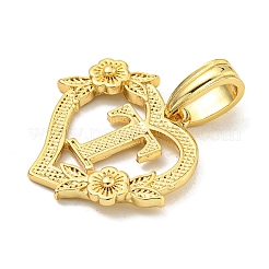 Heart Brass Pendants&nbsp;KK-I714-04G-T