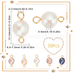 30Pcs Potato Natural Cultured Freshwater Pearl Connector Charms&nbsp;FIND-SC0005-37
