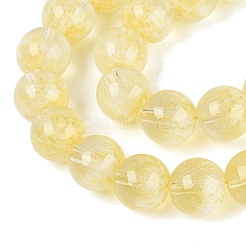 Transparent Half Spray Painted Glass Beads Strands&nbsp;LS-GLAA-Q110-02A-01