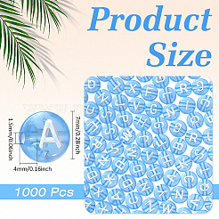1000Pcs Transparent Acrylic Beads&nbsp;TACR-ME0001-08A
