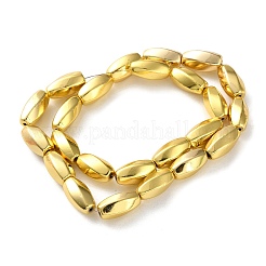 Electroplated Synthetic Magnetic Hematite Beads Strands&nbsp;G-P545-G04-8x16mm
