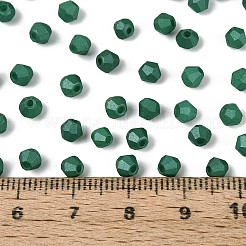 ベーキングペイント パールガラス シードビーズ  丸い穴  双円錐形  グリーン  3.5~4x4~4.5mm  穴：1~1.2mm  約5625個/450g&nbsp;SEED-T007-21A-15