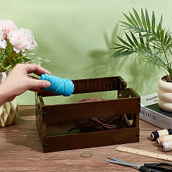 木製糸ホルダー1セット  刺繍用  キルティングとミシン糸の保管  ココナッツブラウン  完成品：180x240x120mm&nbsp;AJEW-PH0006-92