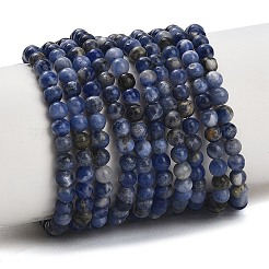 Natural South Africa Sodalite Beads Strands&nbsp;G-S259-35-4mm