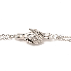 Rack Plating Alloy Hand Pendant Necklaces Sets&nbsp;NJEW-B081-11B