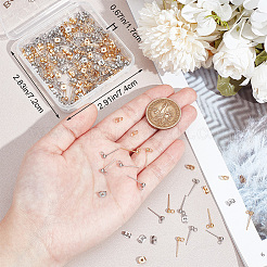 100Pcs 2 Style 304 Stainless Steel Ball Post Stud Earring Findings&nbsp;STAS-BBC0004-74