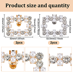 2 Styles Alloy Rhinestone Shoe Decorations&nbsp;FIND-GO0002-29