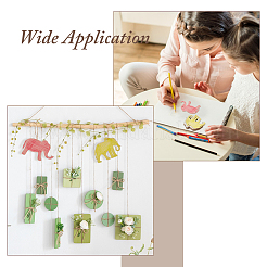 40Pcs Unfinished Blank Wooden Elephant Pendants Set for Painting Arts&nbsp;WOCR-FH0001-01