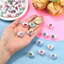 35Pcs UV Plated Acrylic Beads&nbsp;PACR-YW0001-25