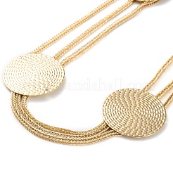 Alloy Flat Round Link Chain Belts&nbsp;AJEW-U019-02KCG-02