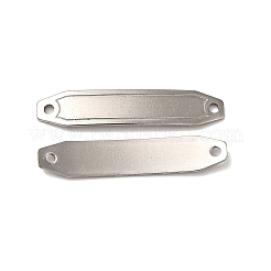 変色しない201ステンレススチールコネクタチャーム  カーブ六角リンク  ステンレス鋼色  30x6x0.8mm  穴：1.4mm&nbsp;STAS-D244-22P