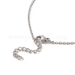 AB Color Plated Capiz Shell Pendant Necklace&nbsp;NJEW-JN04220