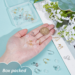 20Pcs 2 Colors Brass Clip-on Earring Converters Findings&nbsp;KK-BC0014-96A