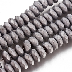PVD Vacuum Plating Non-magnetic Synthetic Hematite Beads Strands&nbsp;G-I276-09