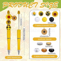 DIY Yellow Series Beadable Pen Making Kit&nbsp;DIY-SZ0009-94