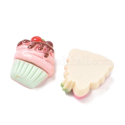 オペーク樹脂カボション  ケーキ  ミックスカラー  21~24.5x20~23.5x8~10.5mm&nbsp;RESI-F072-07