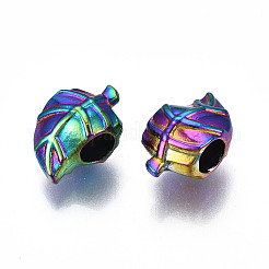 Rack Plating Rainbow Color Alloy European Beads&nbsp;X-PALLOY-S180-351